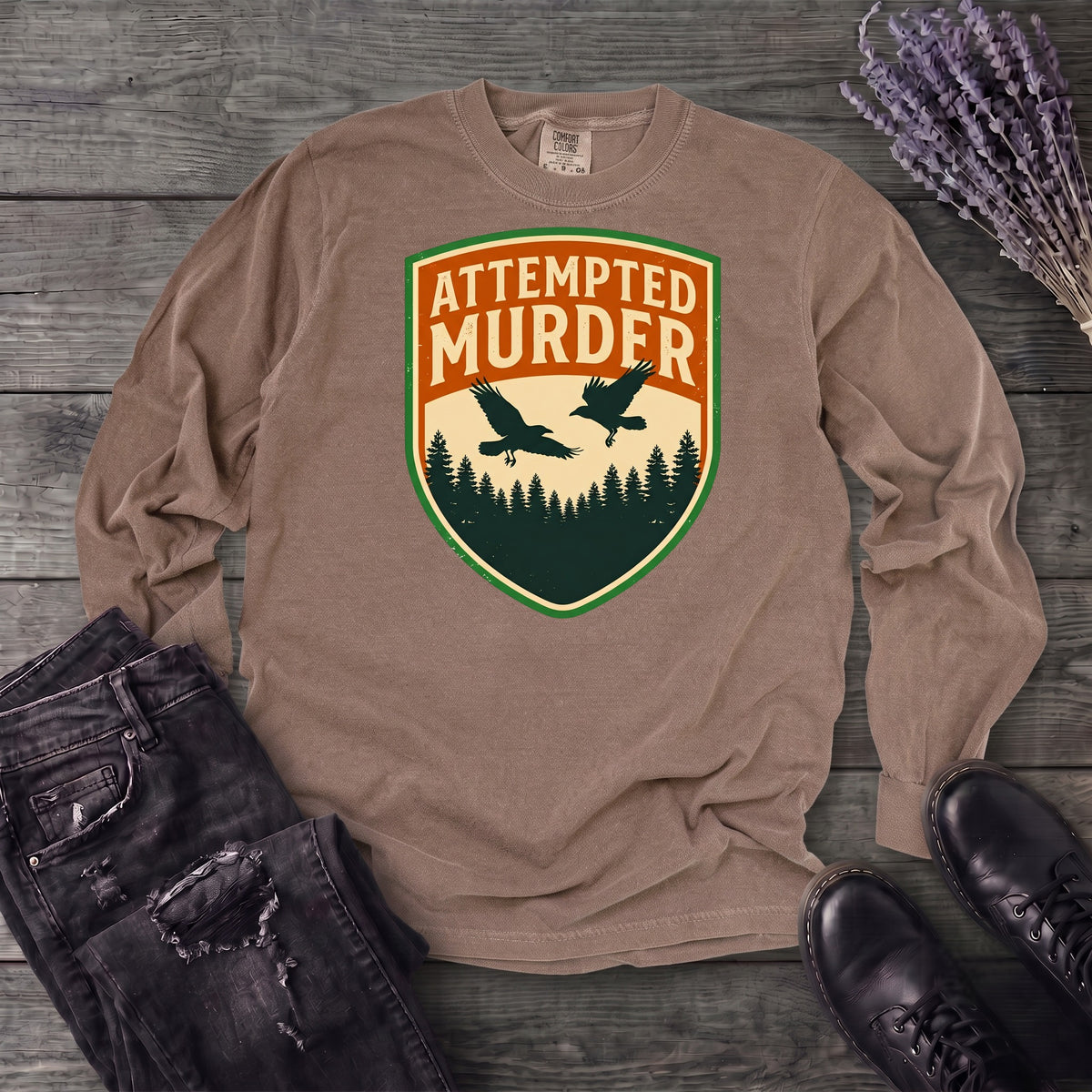 Attempted Murder Crows Long Sleeve T-Shirt