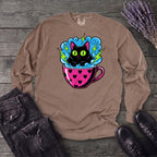 Cat Heart Mug Y2k 90s Long Sleeve T-Shirt