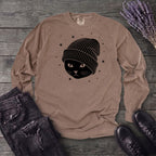 black_cat_beanie Long Sleeve T-Shirt