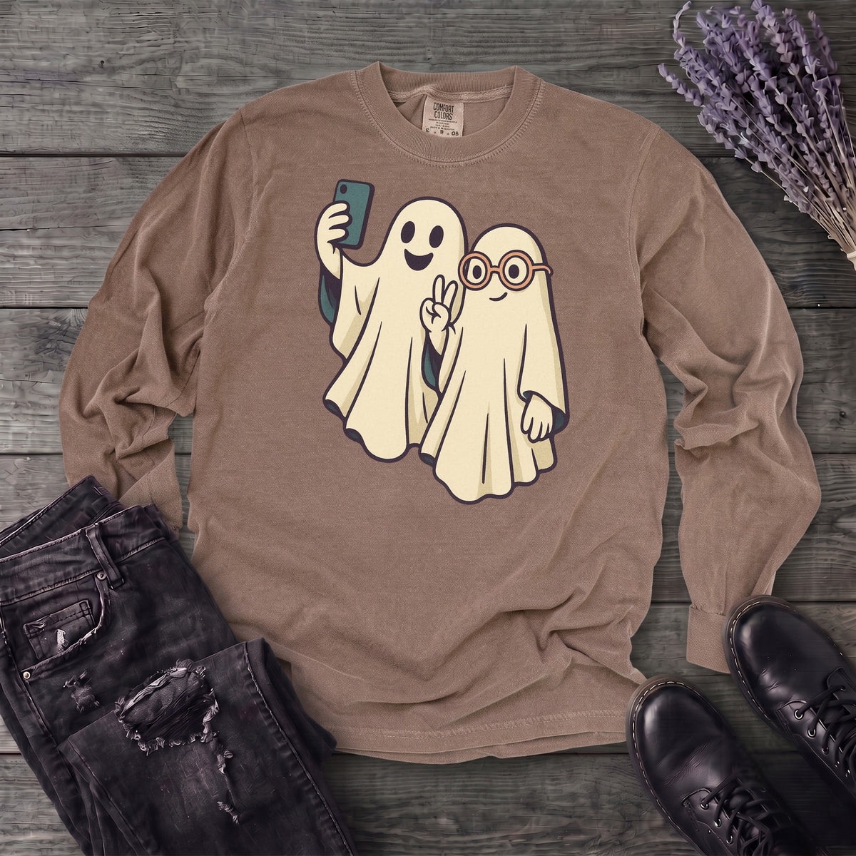 Selfie Ghosts Long Sleeve T-Shirt