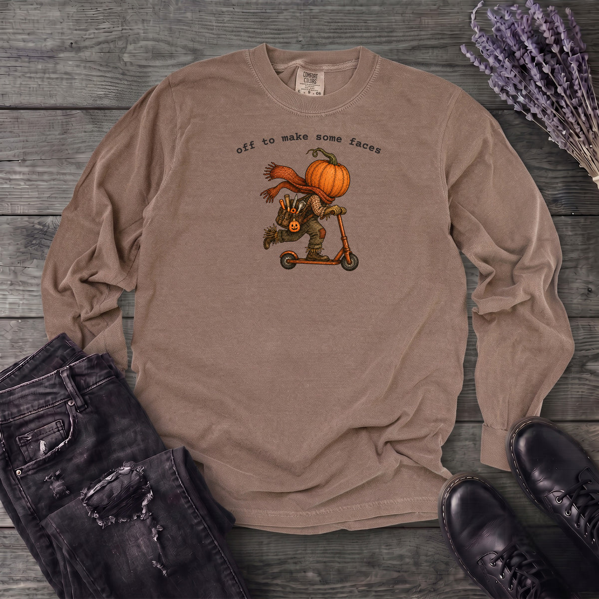 Off To Make Some Faces Long Sleeve T-Shirt