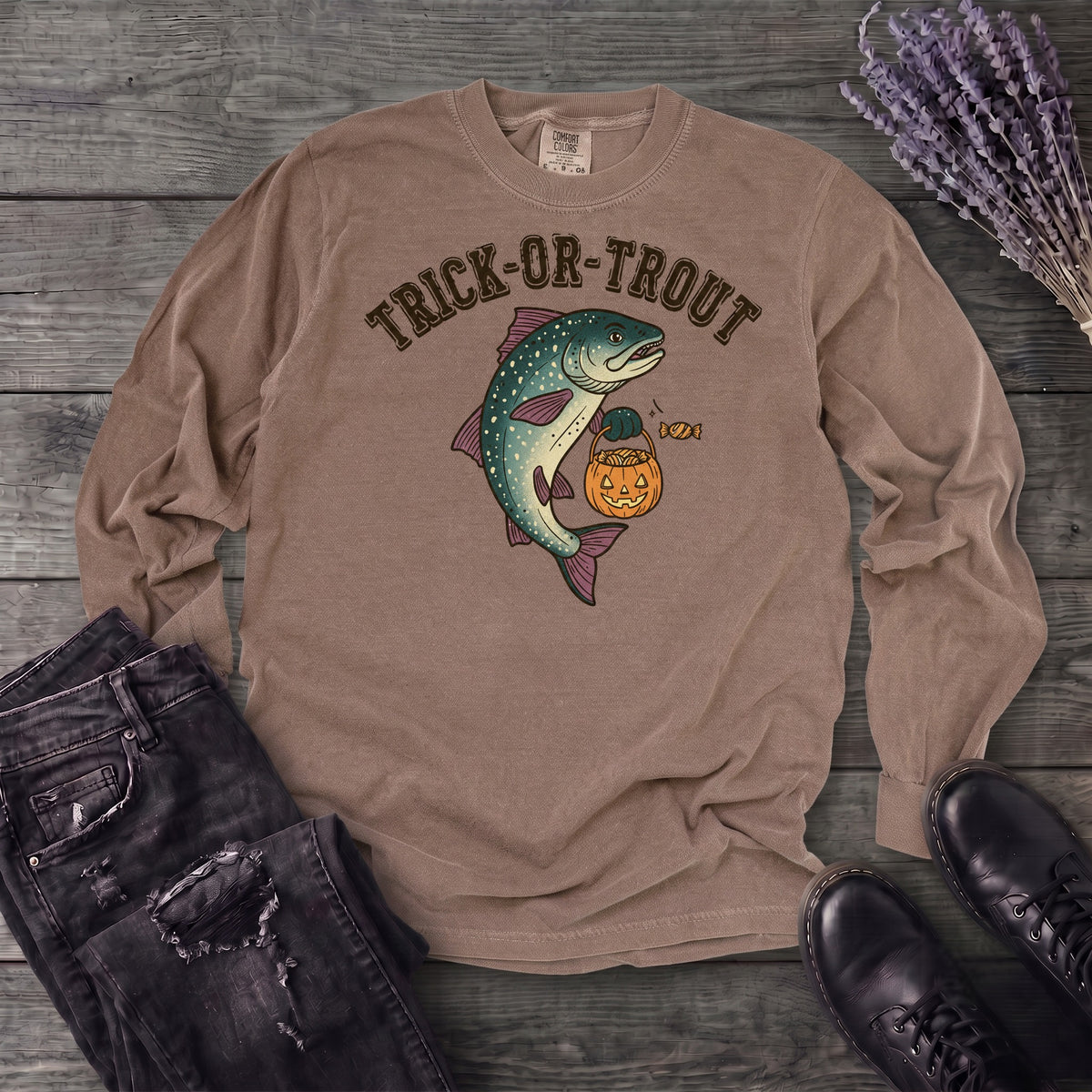 Trick Or Trout Long Sleeve T-Shirt
