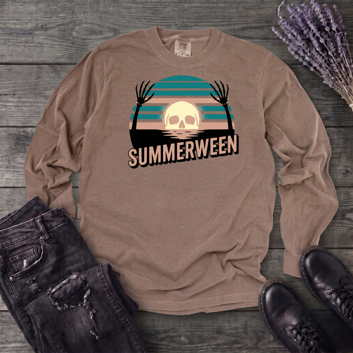 Summerween Skull Long Sleeve T-Shirt
