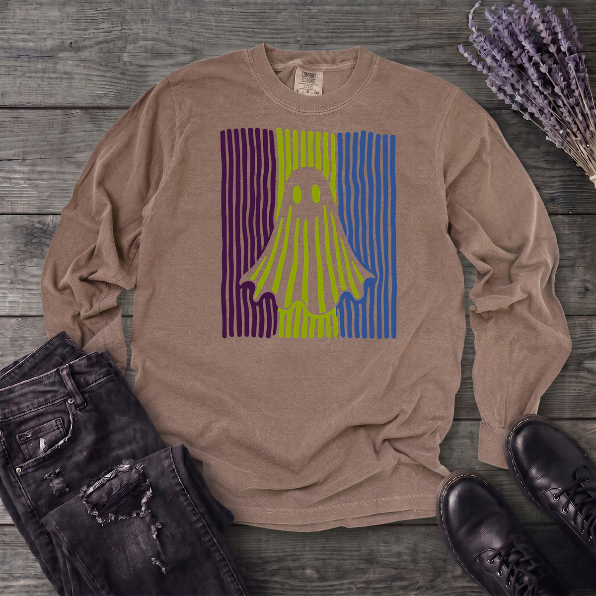 Ghost Stripes Long Sleeve T-Shirt
