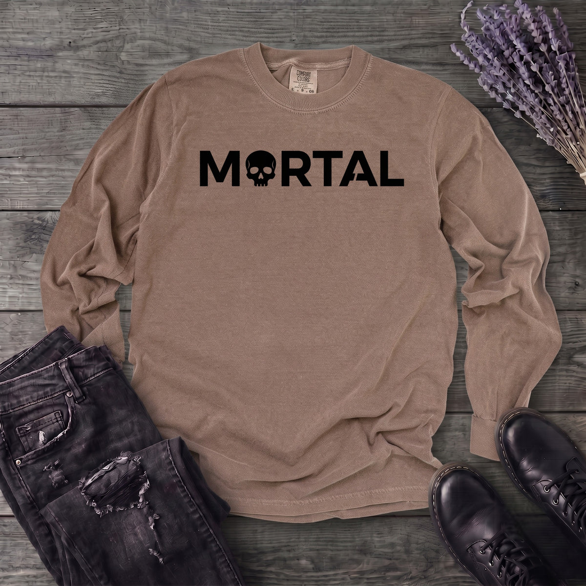 Mortal Skull Long Sleeve T-Shirt