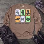 Spooky But Sweet Grid Long Sleeve T-Shirt
