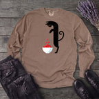 Black Cat And Cranberries Long Sleeve T-Shirt