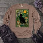 stained glass garden cat Long Sleeve T-Shirt