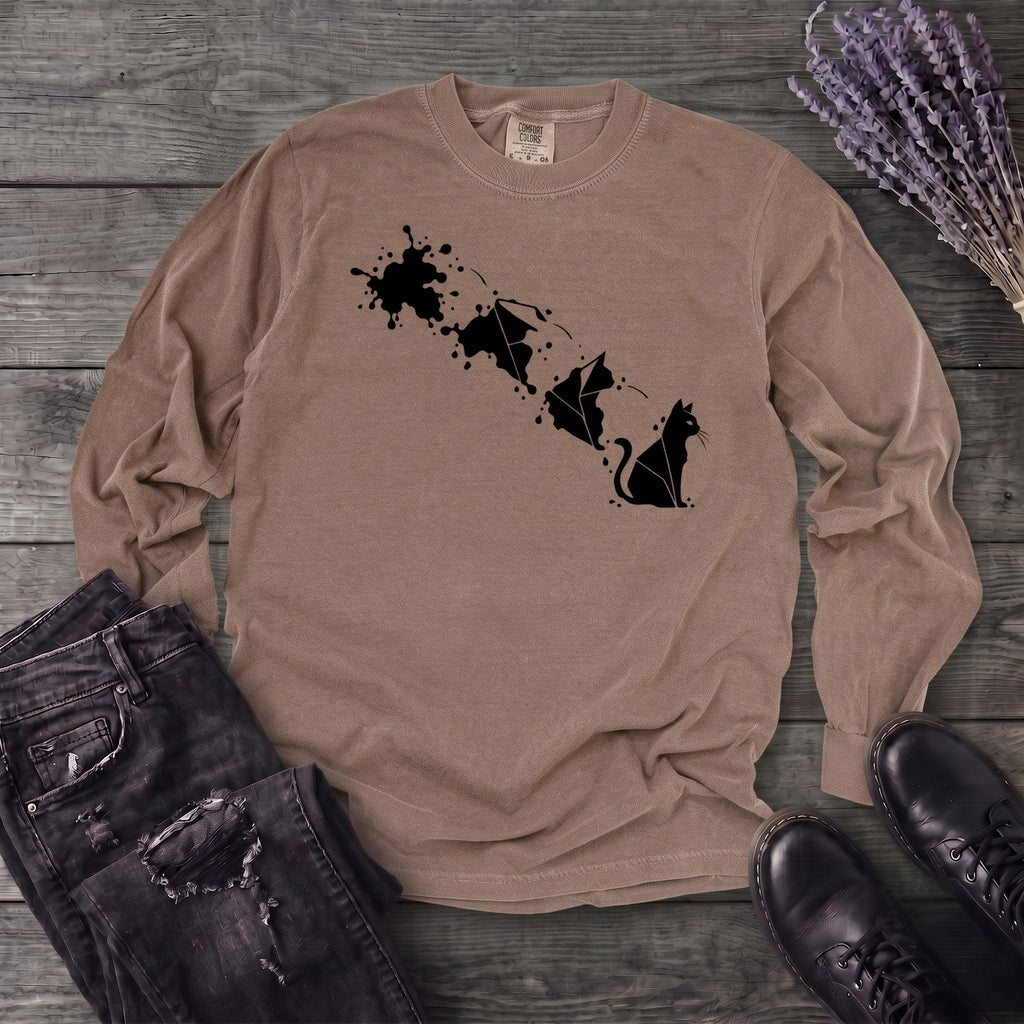 Inkblot Cat Long Sleeve T-Shirt