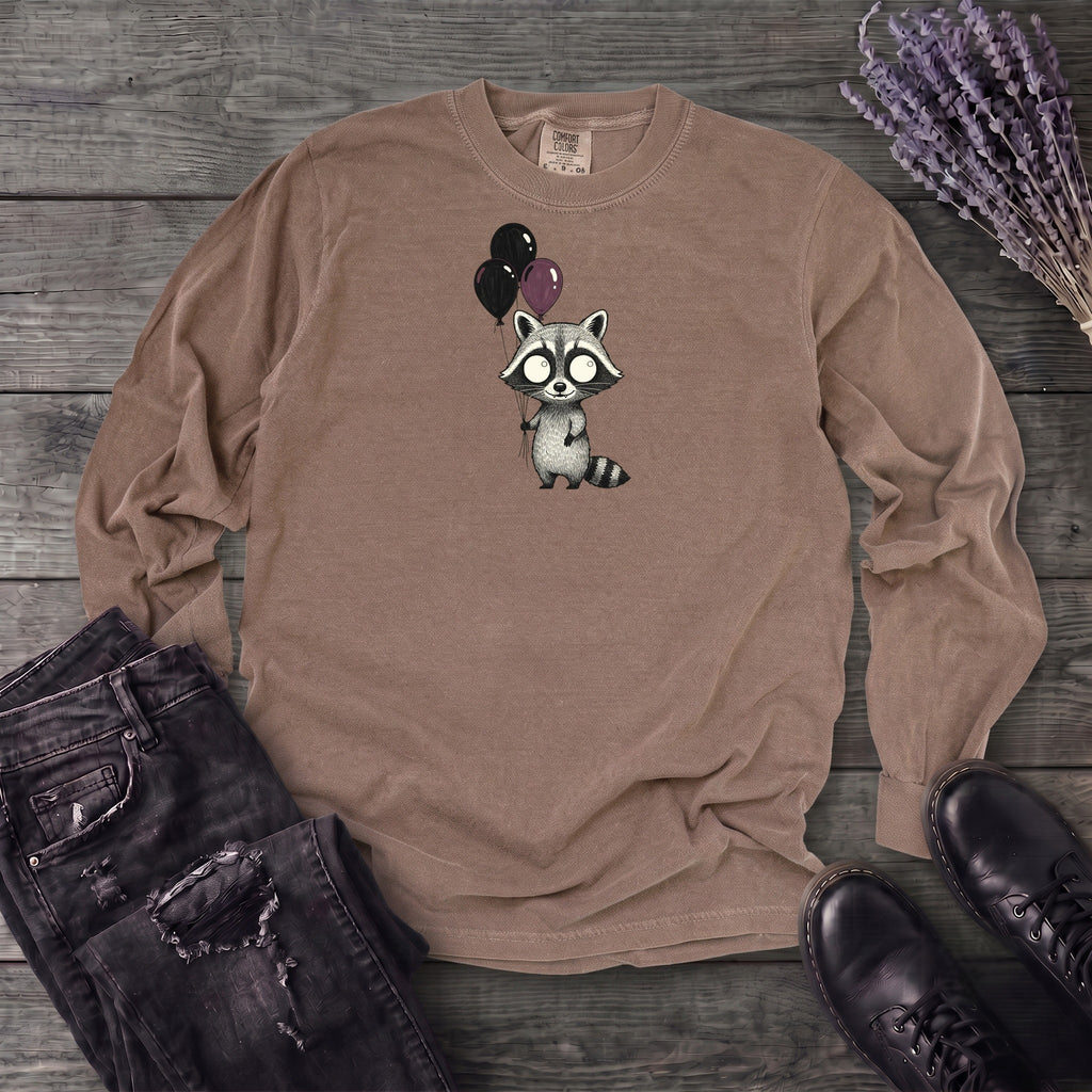 Raccoon Balloons Long Sleeve T-Shirt