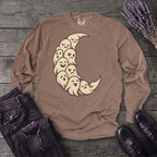 crescent moon ghosts Long Sleeve T-Shirt