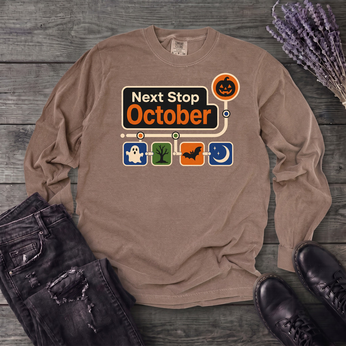 Next Stop October Long Sleeve T-Shirt