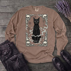 Cat Skull Card Long Sleeve T-Shirt