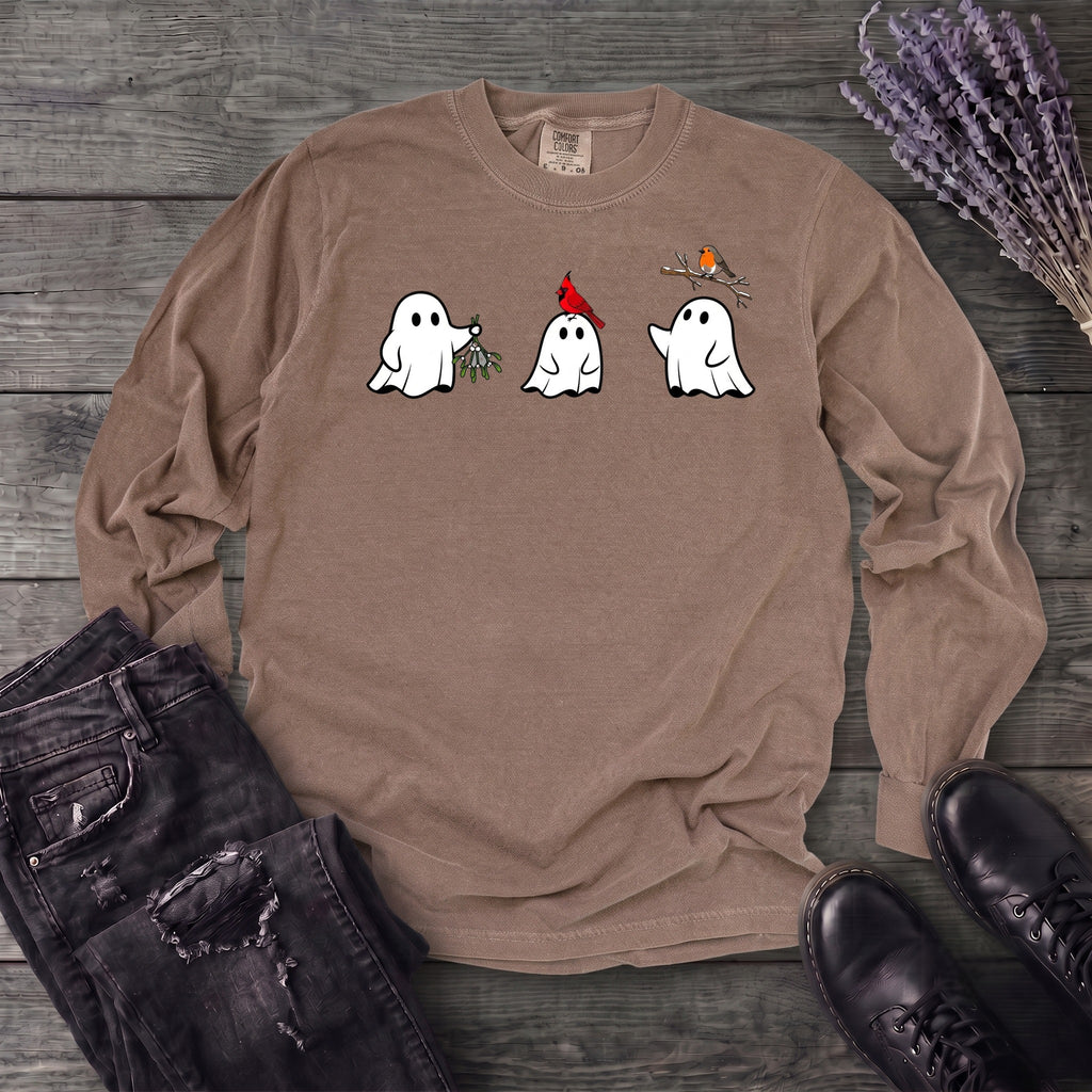 Ghosts With Birds Long Sleeve T-Shirt
