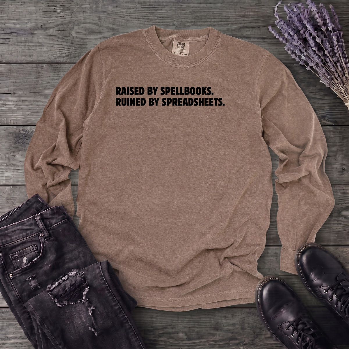 Spellbooks and Spreadsheets Long Sleeve T-Shirt