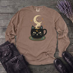 Celestial Cat Coffee Long Sleeve T-Shirt