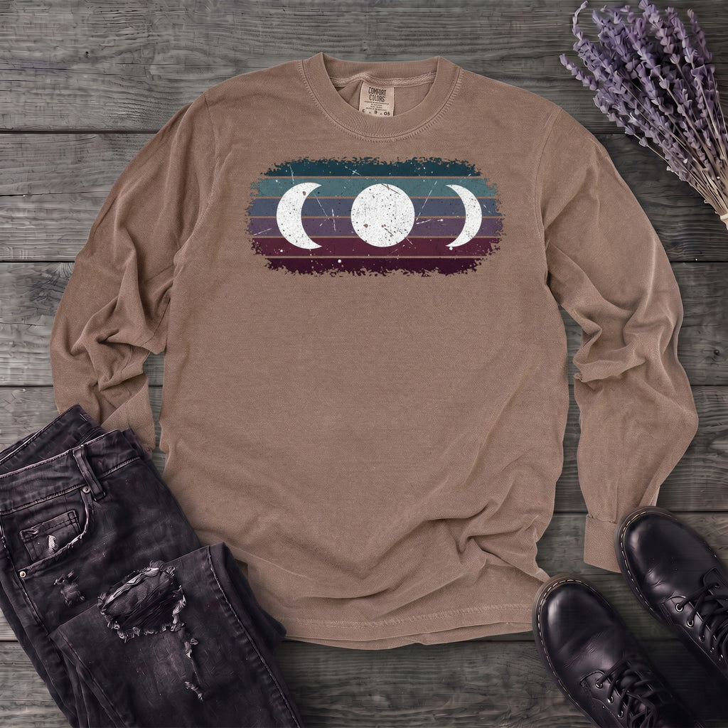 Grunge Moon Phase Trio Long Sleeve T-Shirt