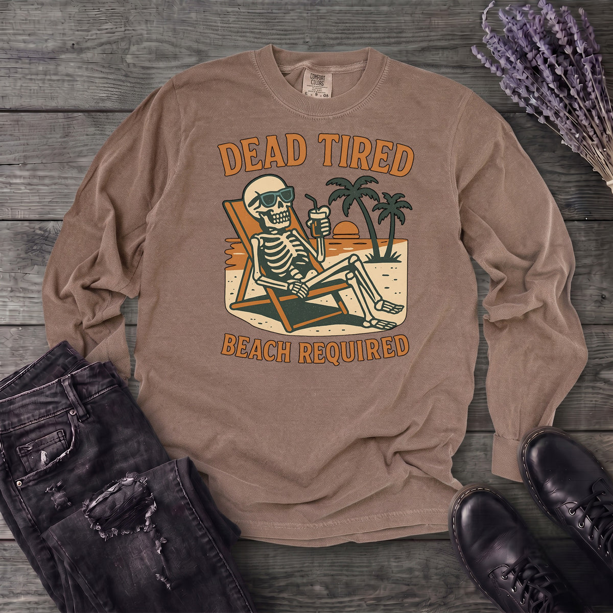 Dead Tired Beach Required Long Sleeve T-Shirt
