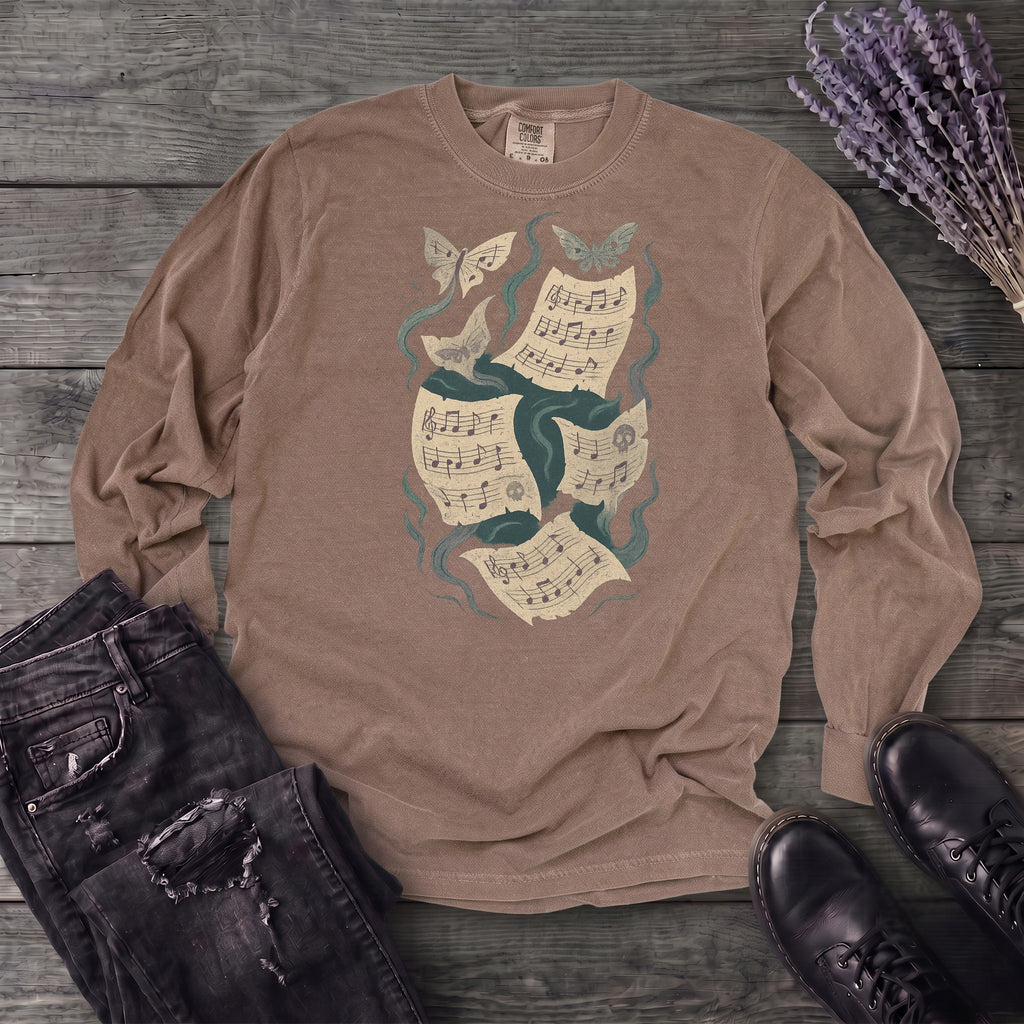 Spectral Sheet Music Long Sleeve T-Shirt