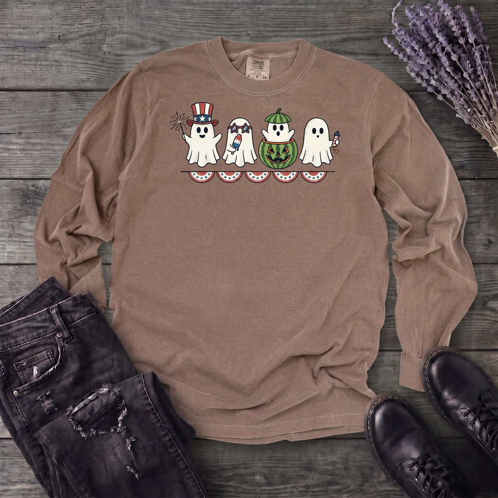 July 4th Ghosts Long Sleeve T-Shirt