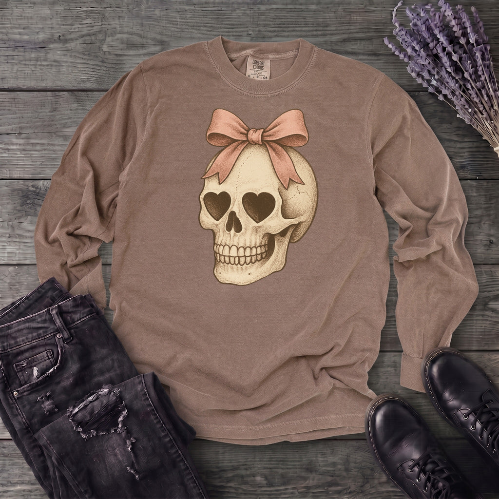 Coquette Skull Long Sleeve T-Shirt
