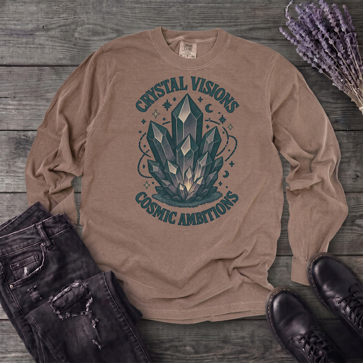Crystal Visions Cosmic Ambitions Long Sleeve T-Shirt