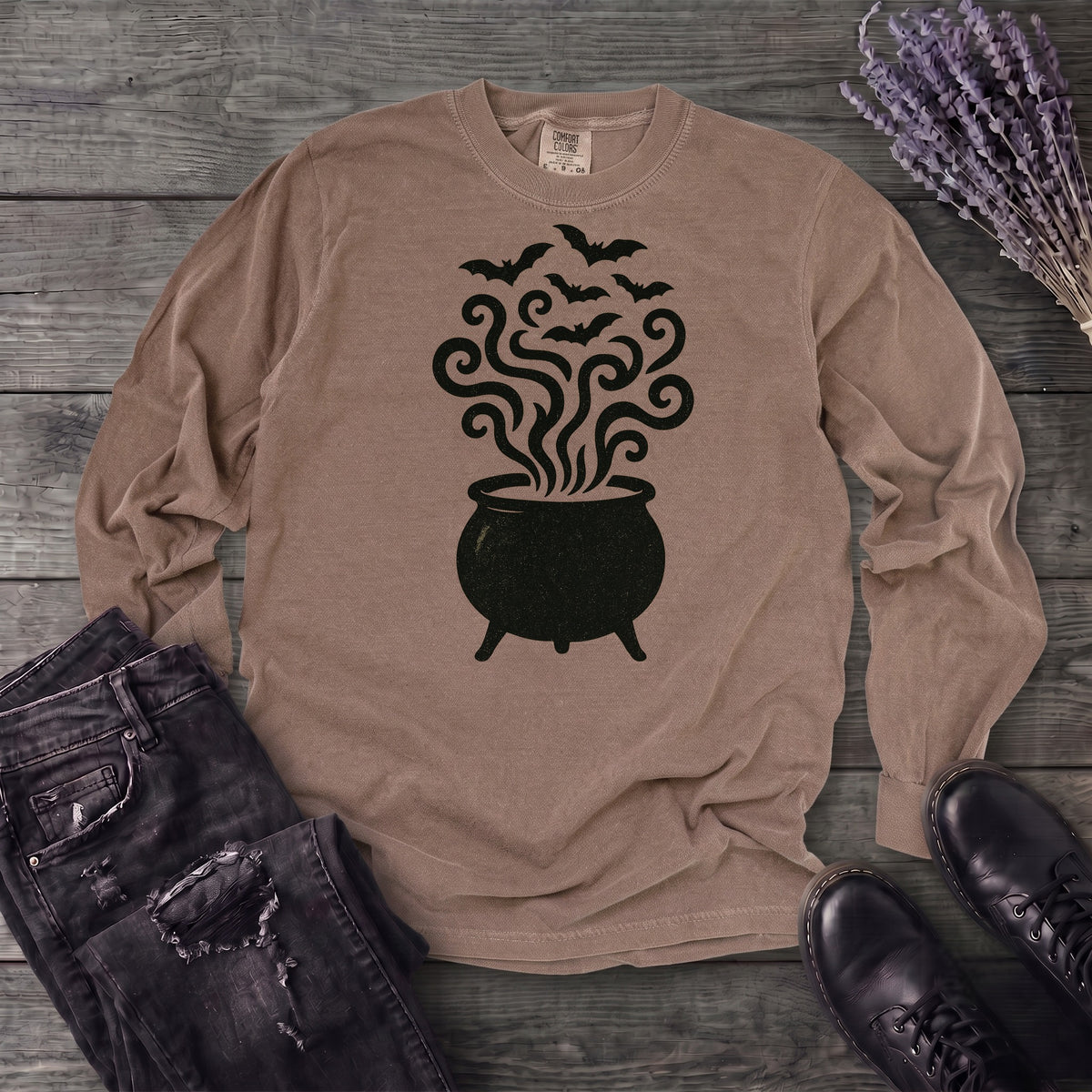 Bat Cauldron Long Sleeve T-Shirt