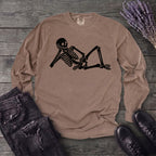 Lounging Skeleton Long Sleeve T-Shirt