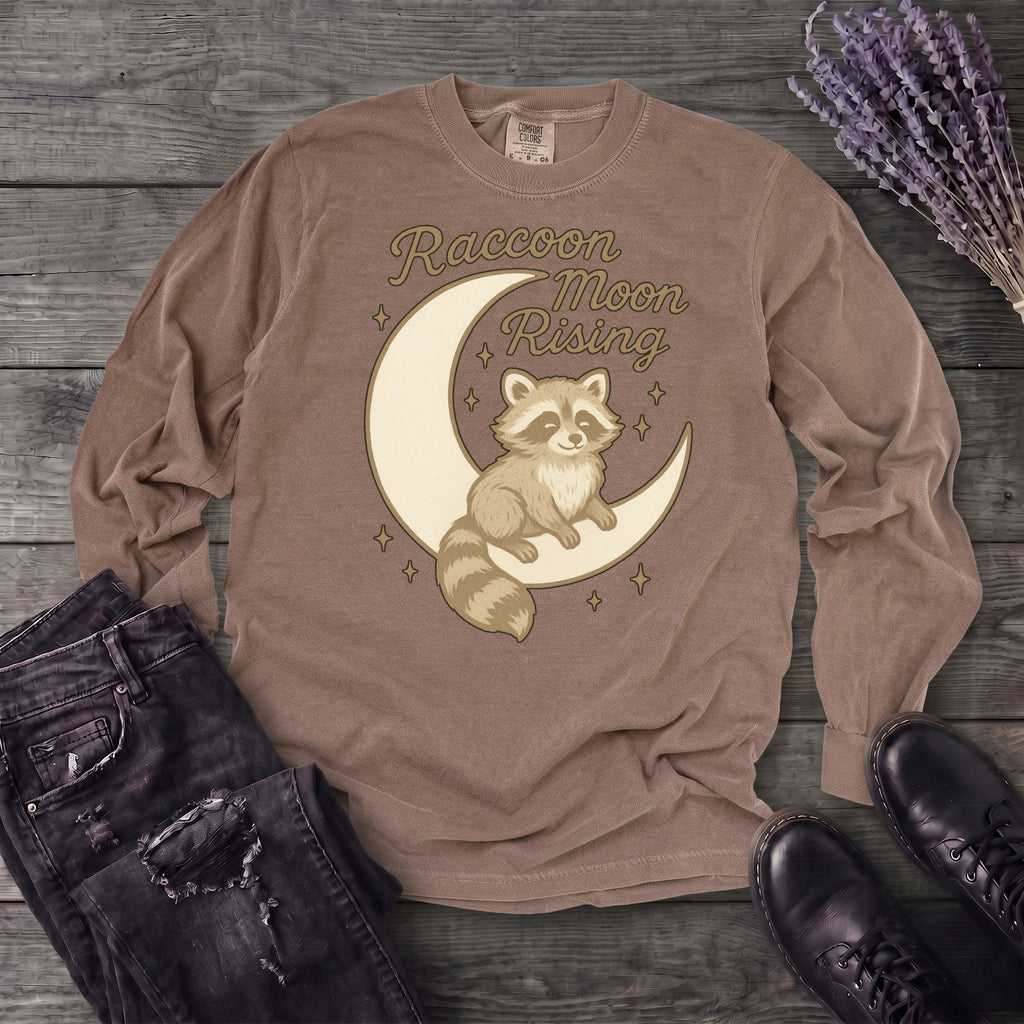 Raccoon Moon Rising Long Sleeve T-Shirt