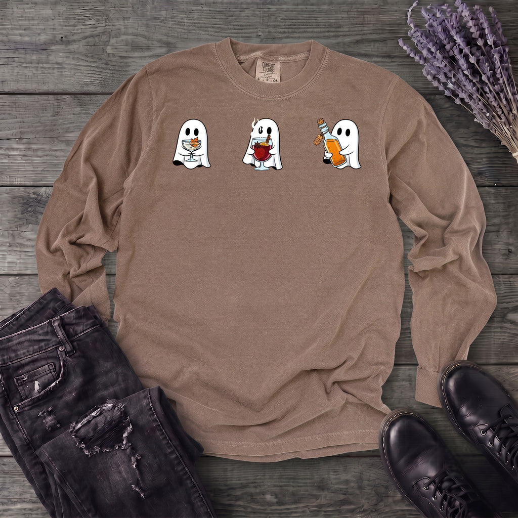 Ghosts With Booze Long Sleeve T-Shirt