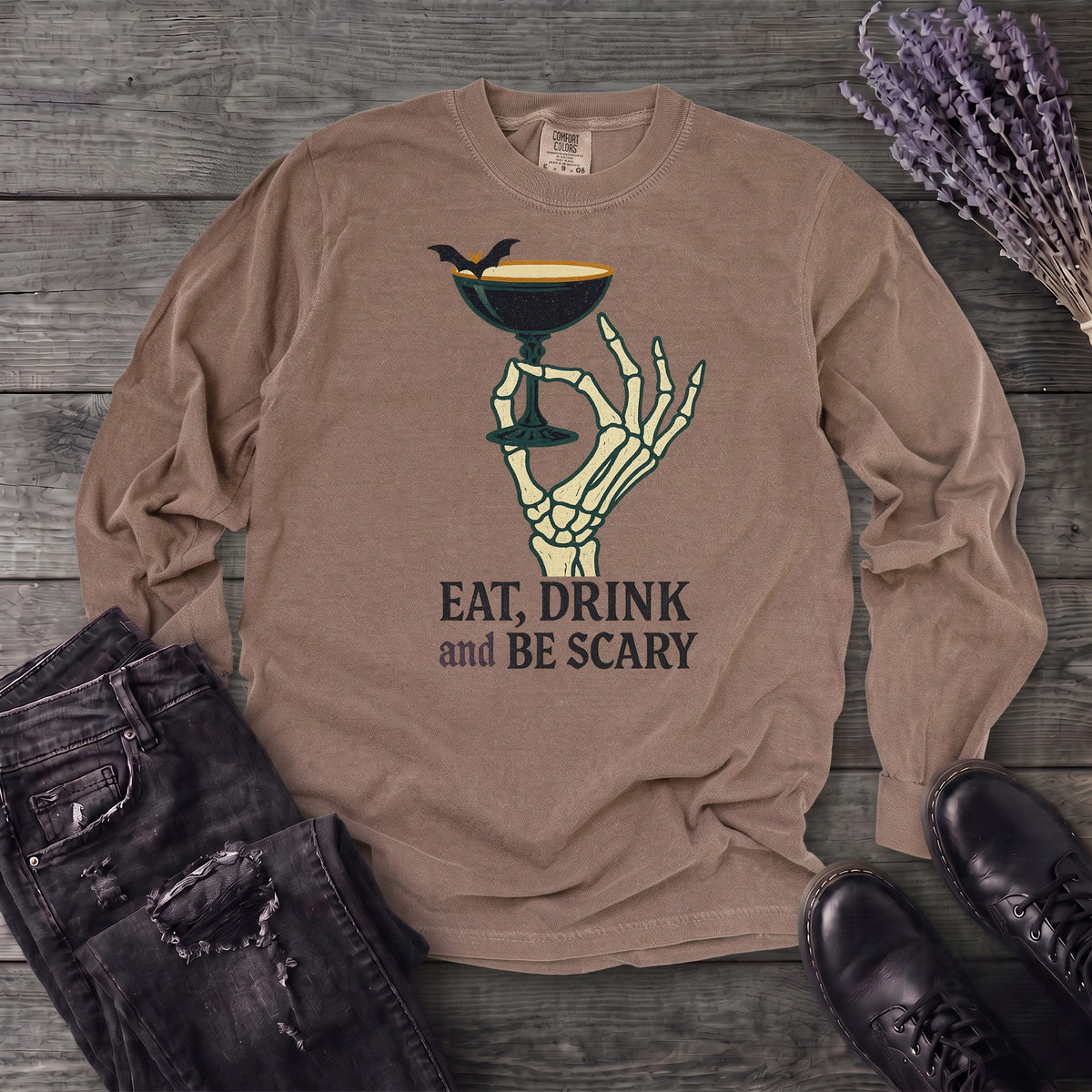 Eat Drink And Be Scary Long Sleeve T-Shirt