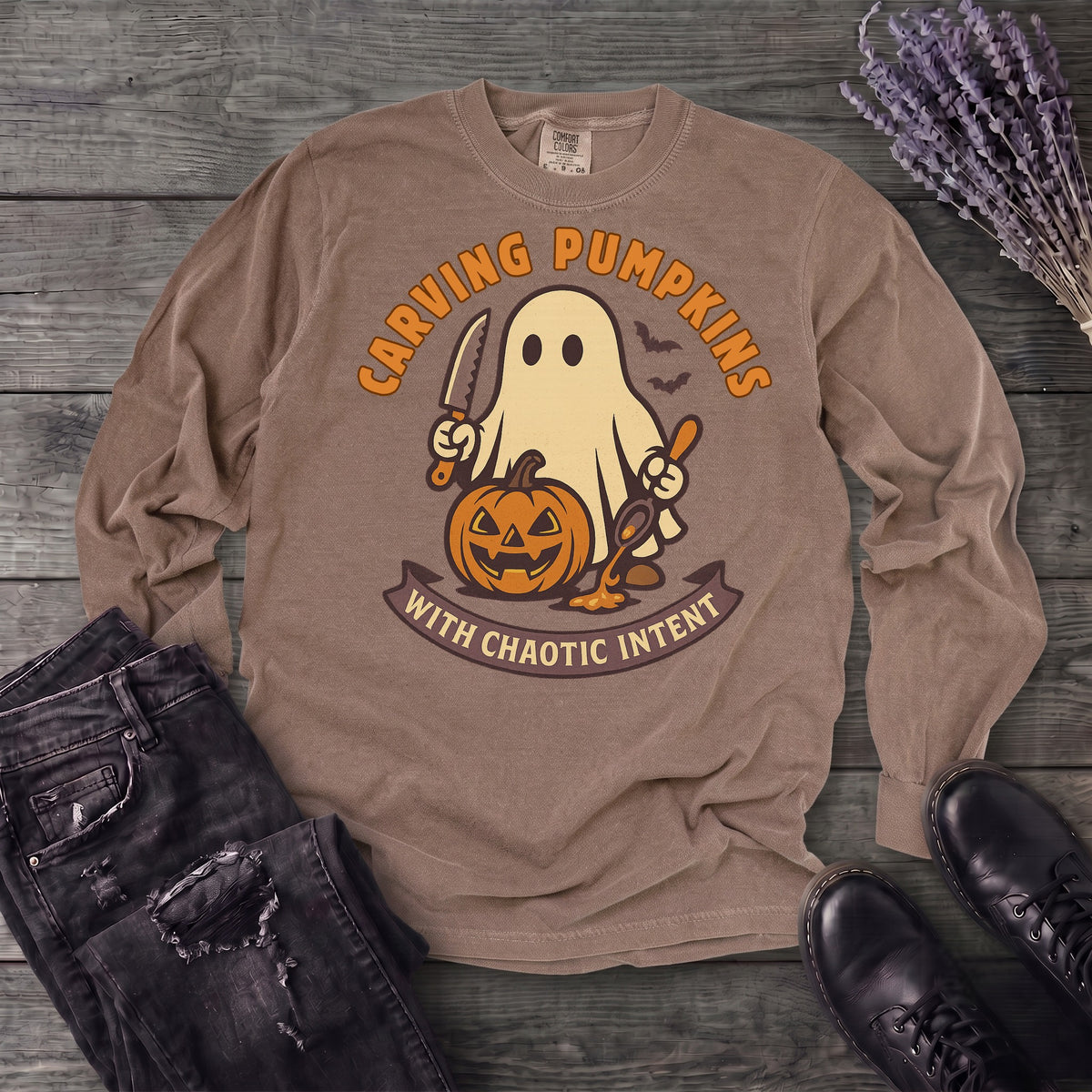 Carving Pumpkins Chaotic Long Sleeve T-Shirt