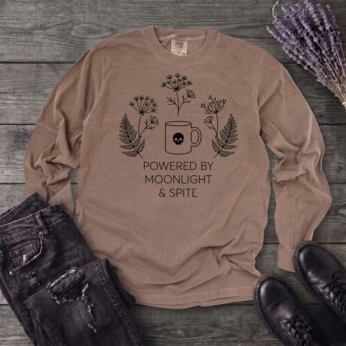 powered by moonlight & spite Long Sleeve T-Shirt