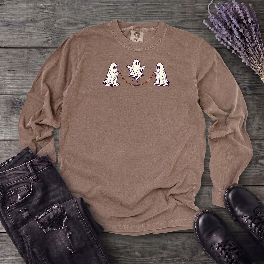 Jump Roping Ghosts Long Sleeve T-Shirt