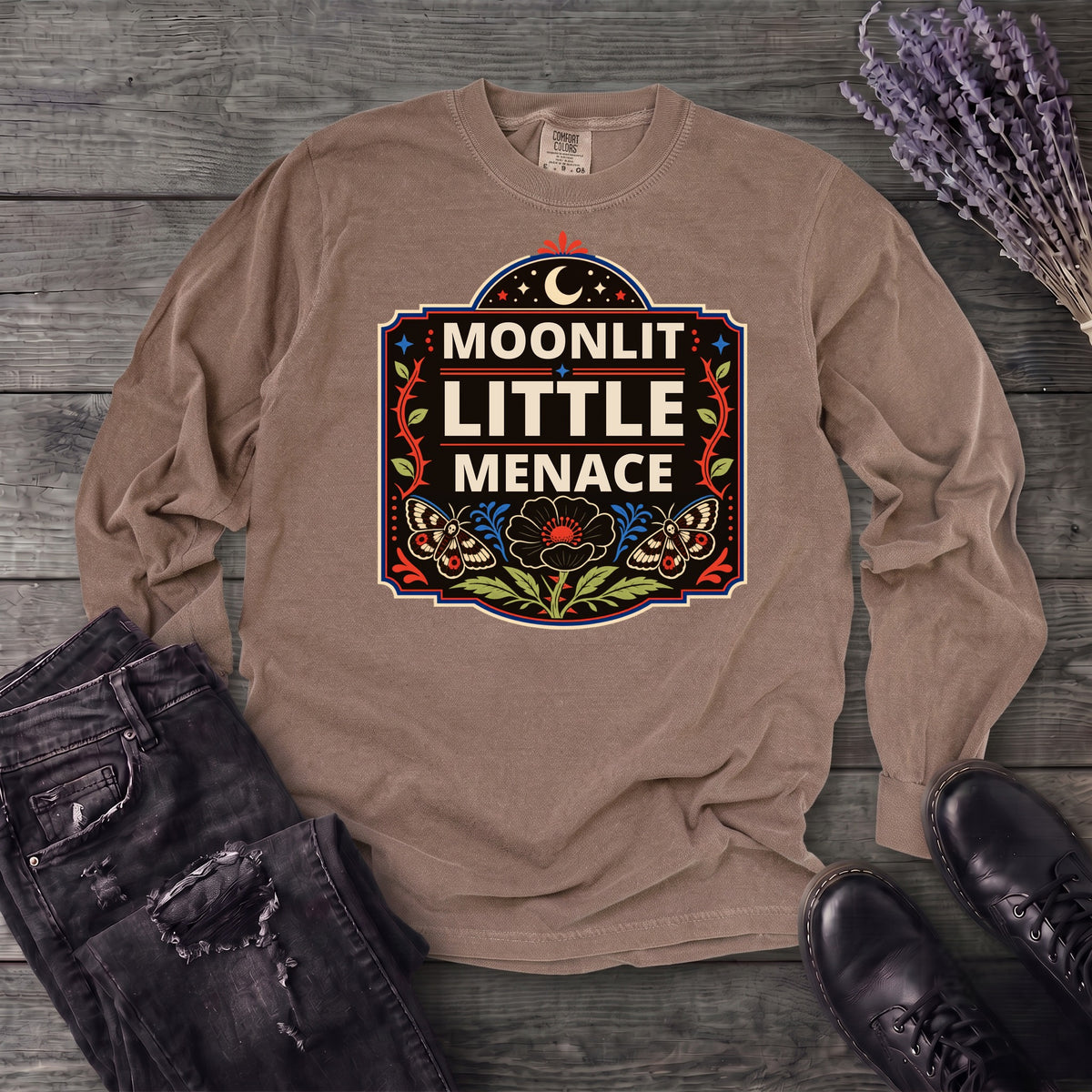Moonlit Little Menace Long Sleeve T-Shirt