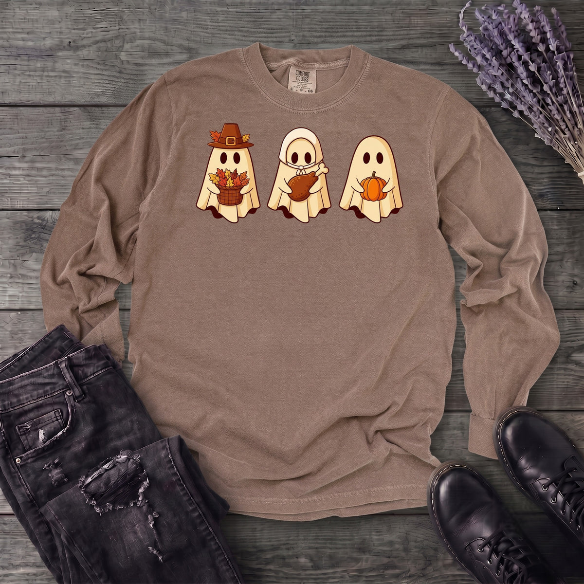 Thanksgiving Ghosts Long Sleeve T-Shirt