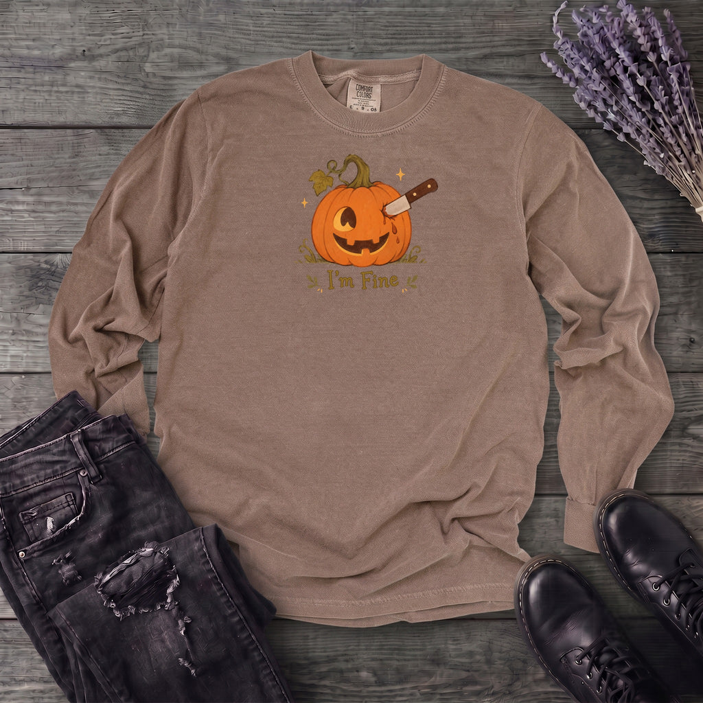 Jack-O-Lantern I'm Fine Long Sleeve T-Shirt