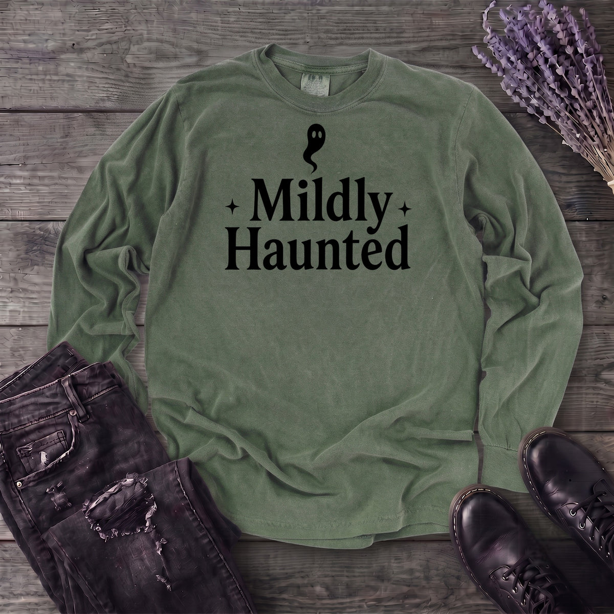 Mildly Haunted Long Sleeve T-Shirt