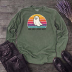 Good Vibes And Spooky Nights Long Sleeve T-Shirt