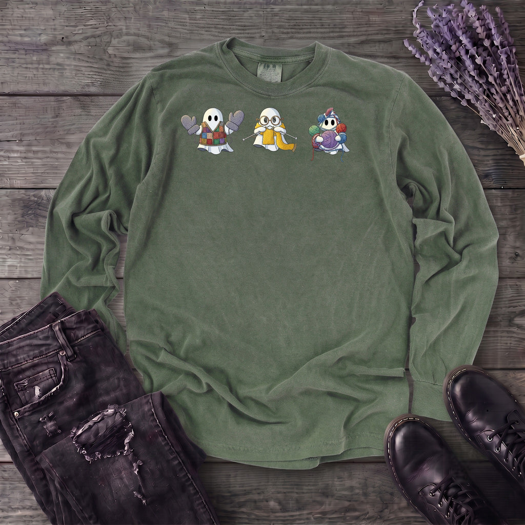 ghost_trio_knitting Long Sleeve T-Shirt
