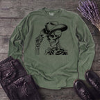 Cowboy Hat Skeleton Long Sleeve T-Shirt