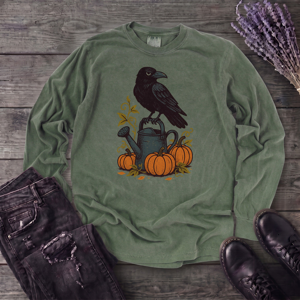 Raven Pumpkin Patch Long Sleeve T-Shirt