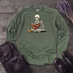 Skeleton Reading Long Sleeve T-Shirt