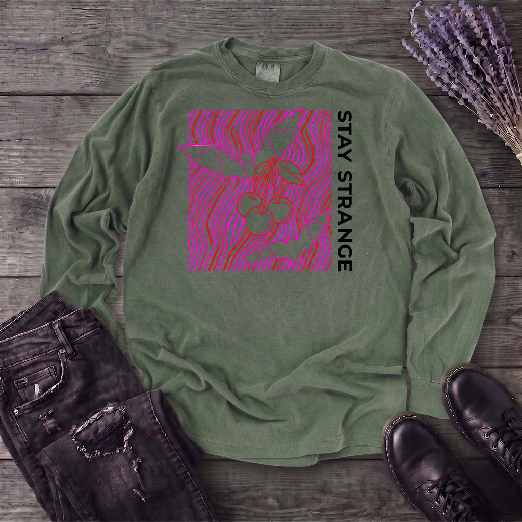 stay strange bats and cherries Long Sleeve T-Shirt