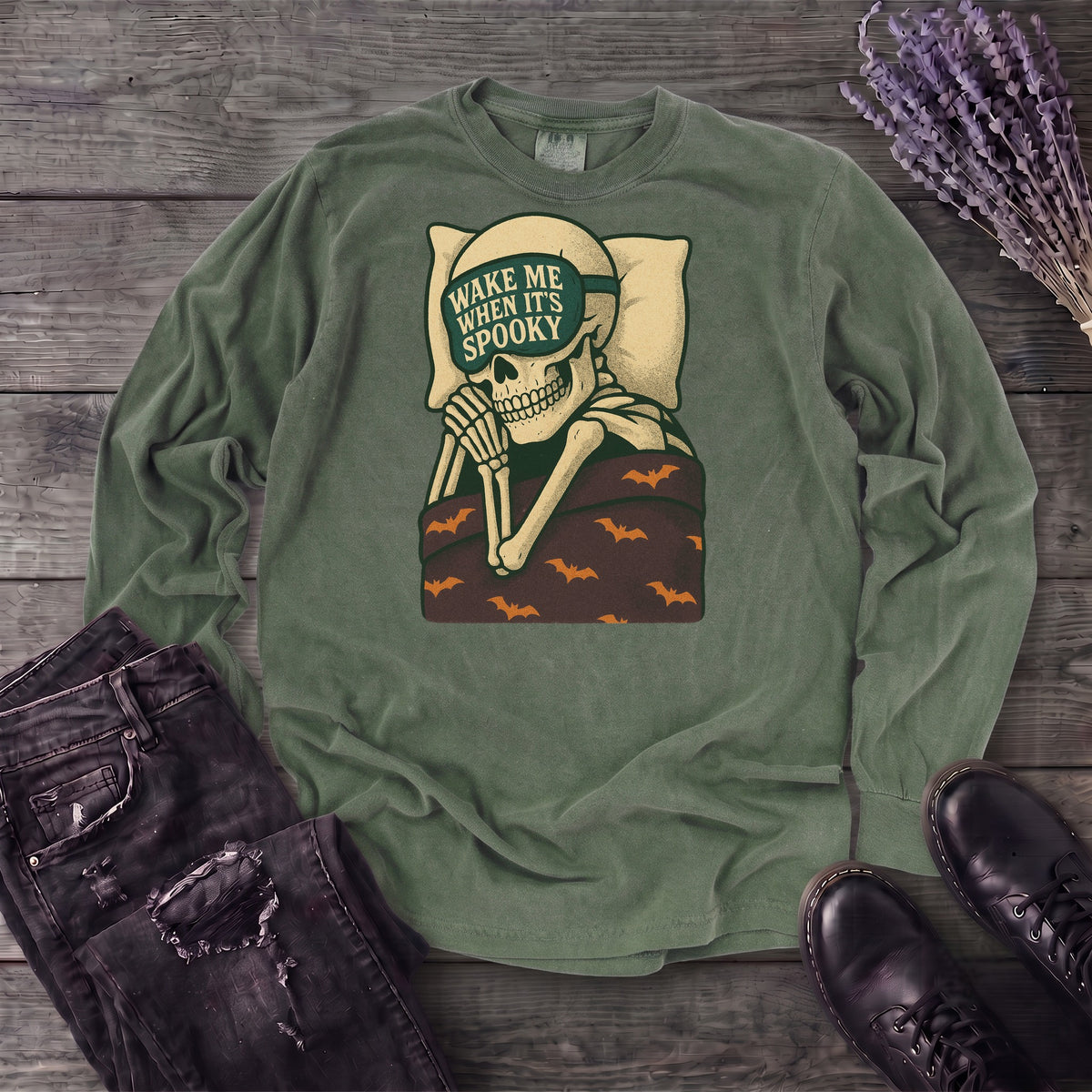 Wake Me When It's Spooky Long Sleeve T-Shirt