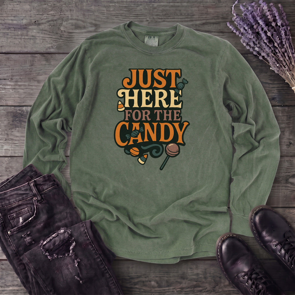 Just Here For The Candy Long Sleeve T-Shirt
