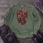 Hibiscus Skull Long Sleeve T-Shirt