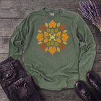 autumn leaves mandala Long Sleeve T-Shirt