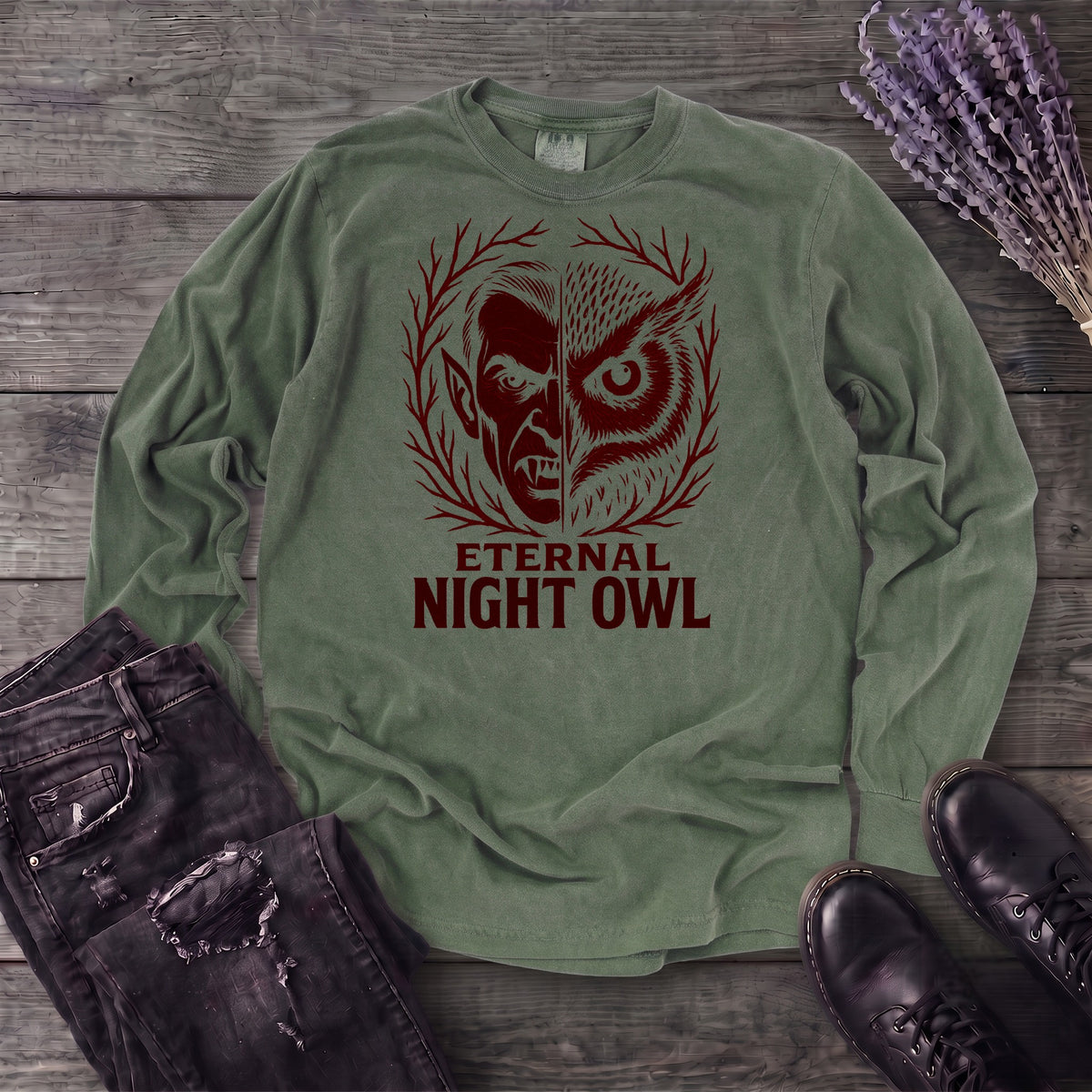 Eternal Night Owl Long Sleeve T-Shirt