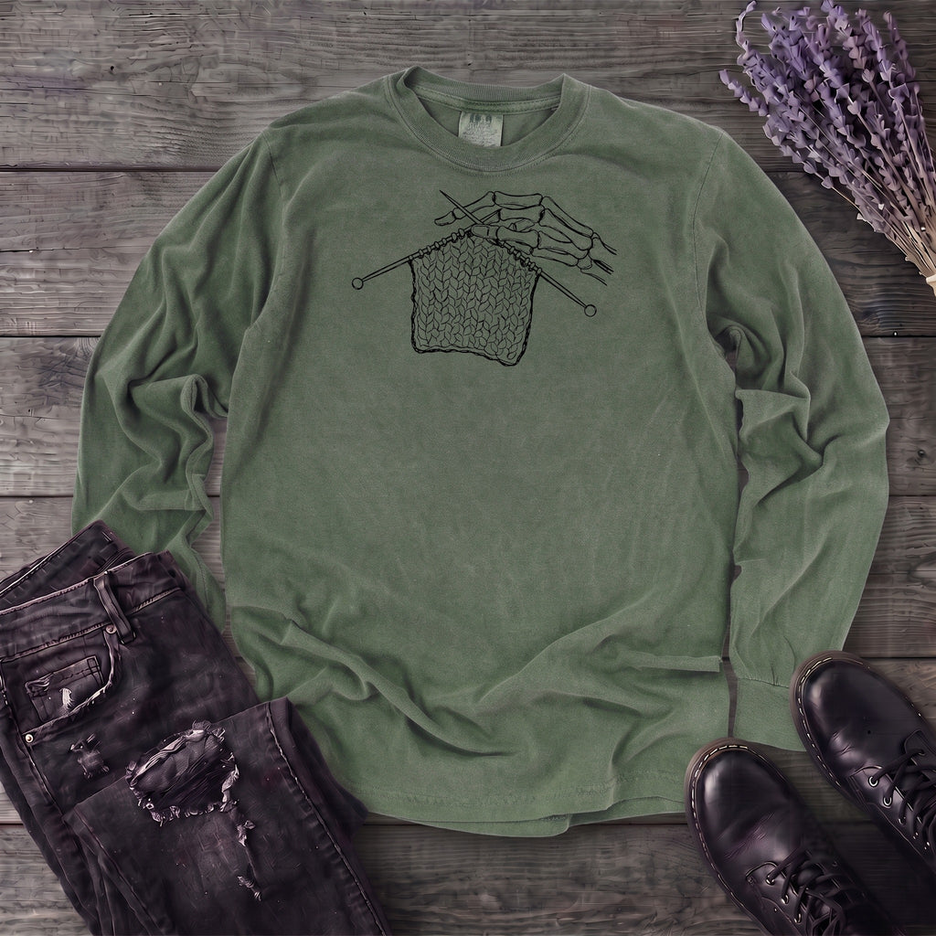 Skeleton Knitting Long Sleeve T-Shirt